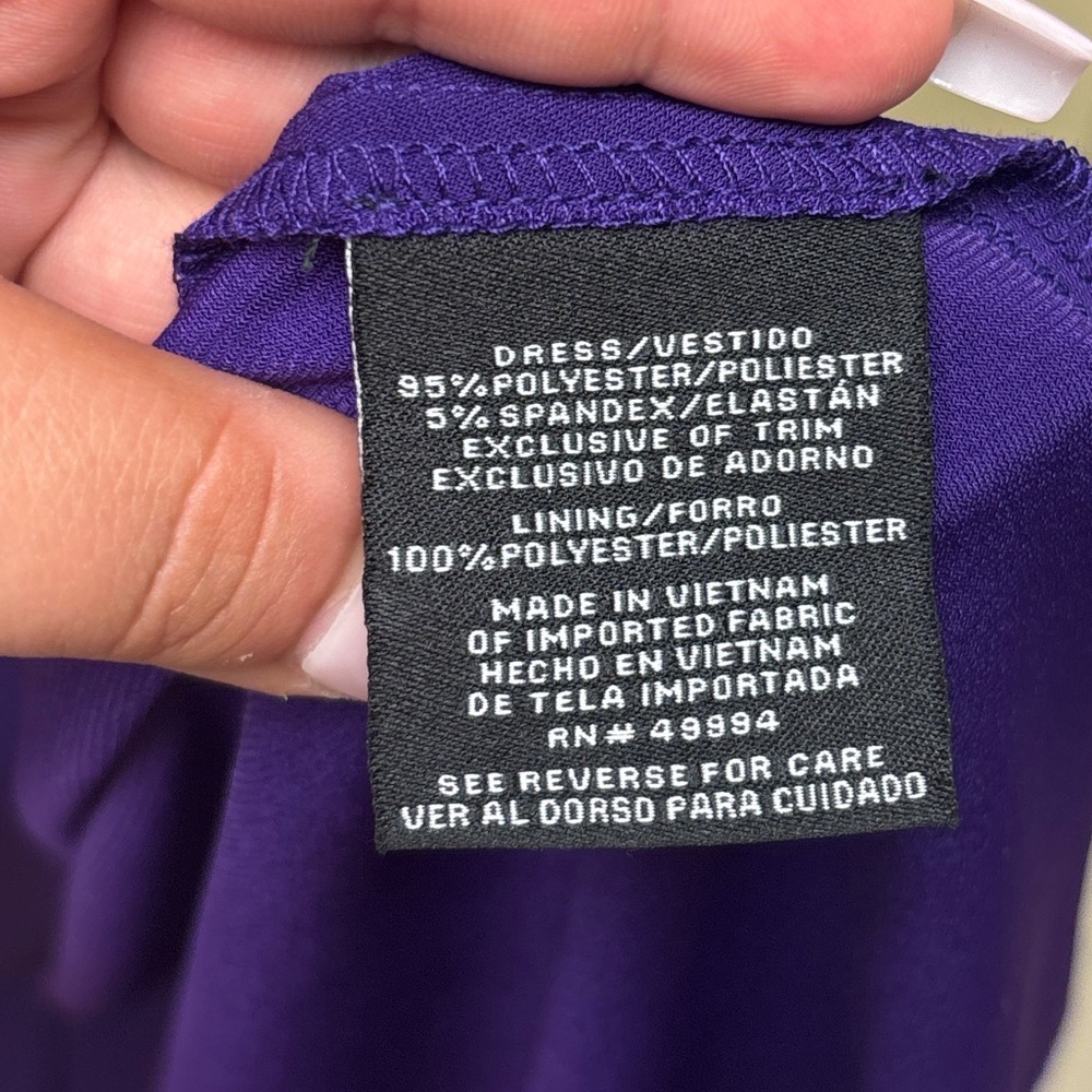 R&M Richards Purple Asymmetrical Cocktail/Evening Dress | Size 20W | NWT - Picture 8 of 8
